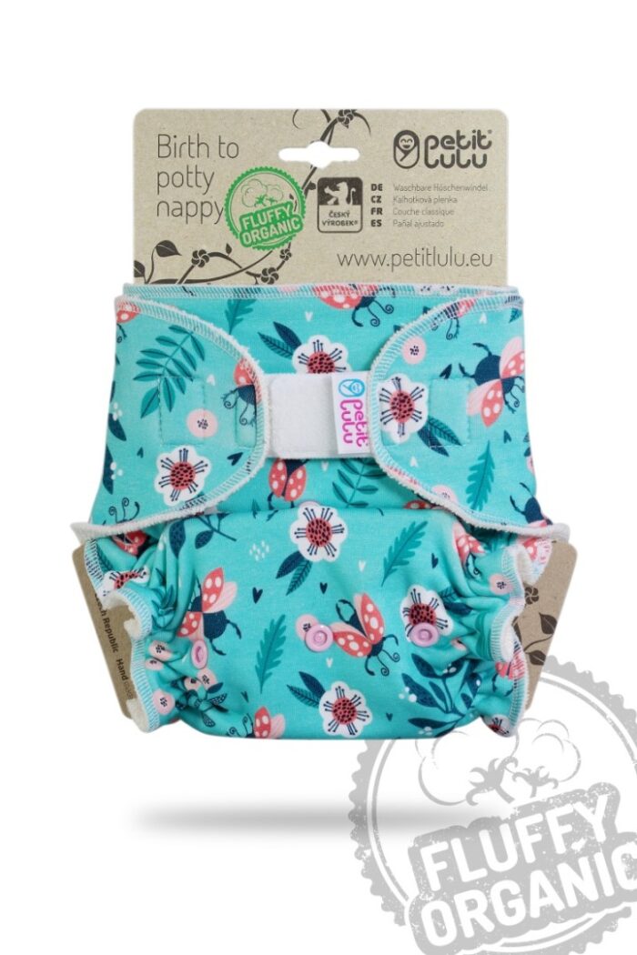 Petit Lulu Höschenwindel One Size mit Klettverschluss, Fluffy Organic – Bild 4